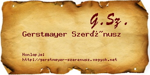 Gerstmayer Szerénusz névjegykártya